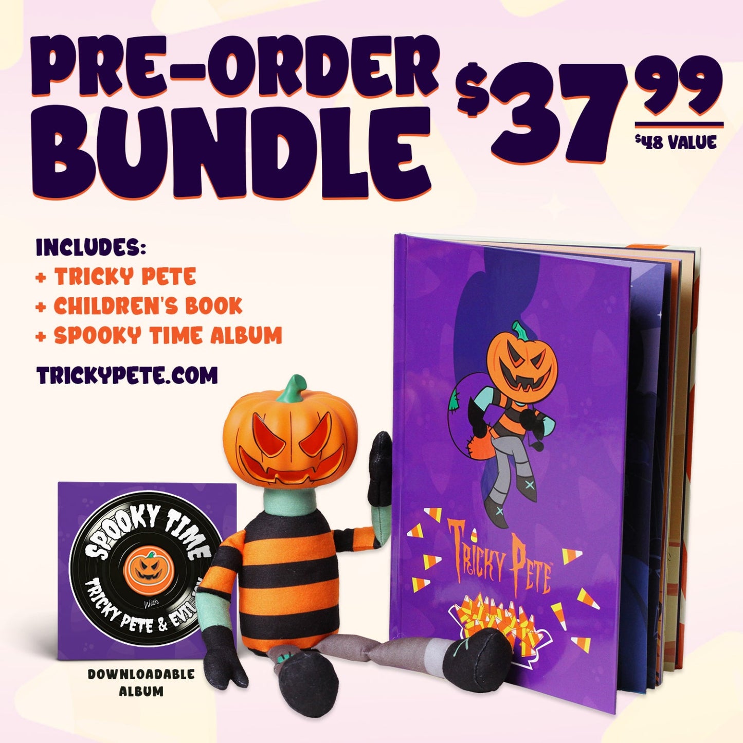 PreOrder Bundle - Tricky Pete + Book + Spooky Time Album (Estimated Shipping August 1st)